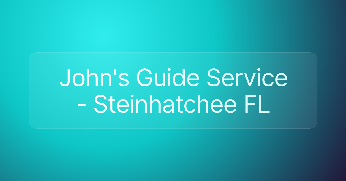 John's Guide Service - Steinhatchee FL