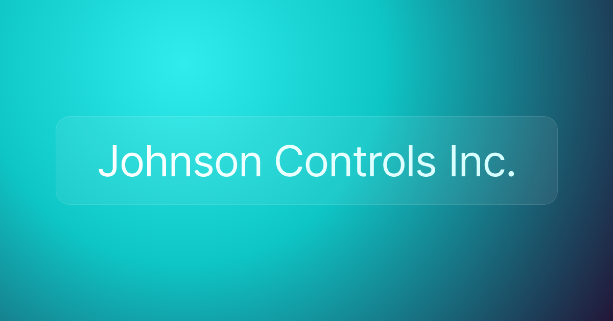Johnson Controls Inc.
