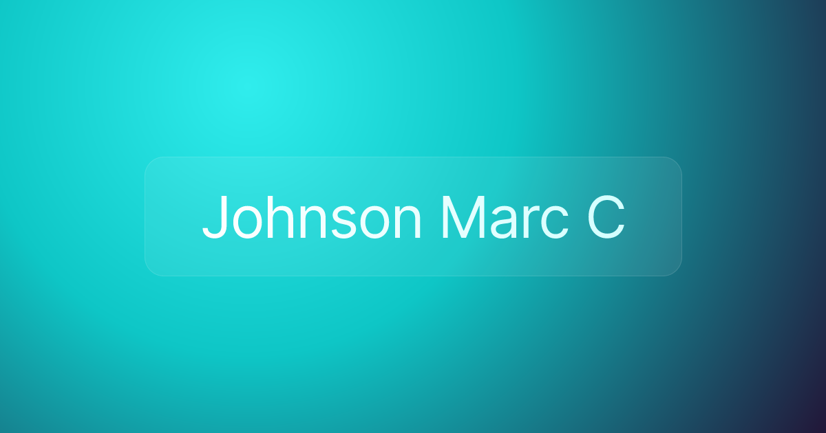 Johnson Marc C