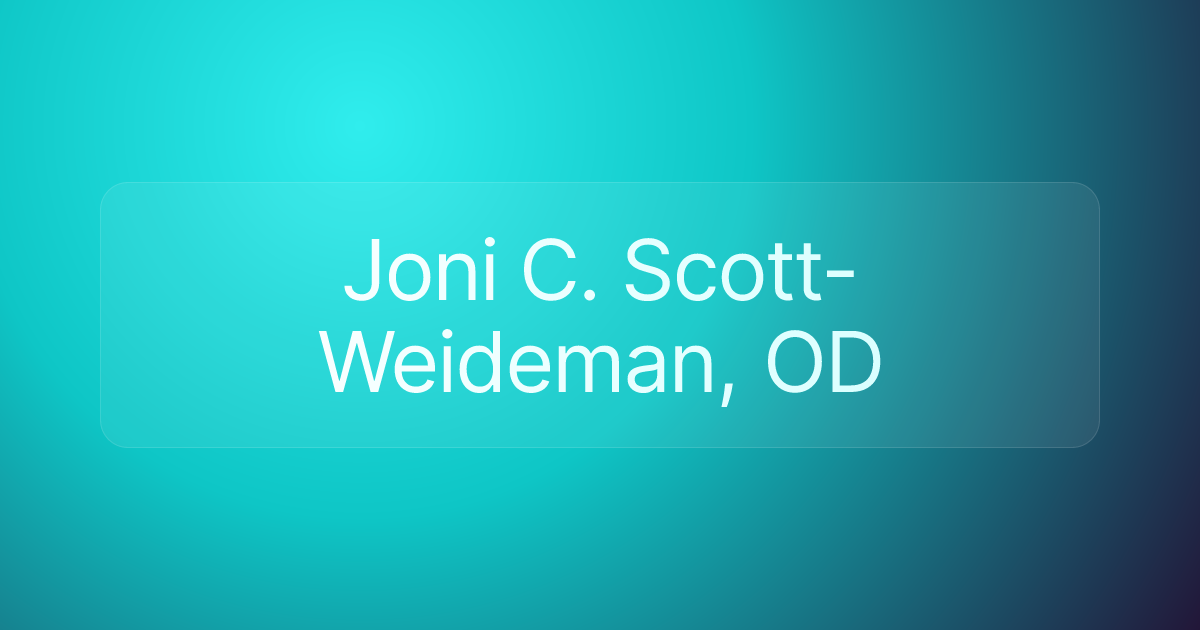 Joni C. Scott-Weideman, OD