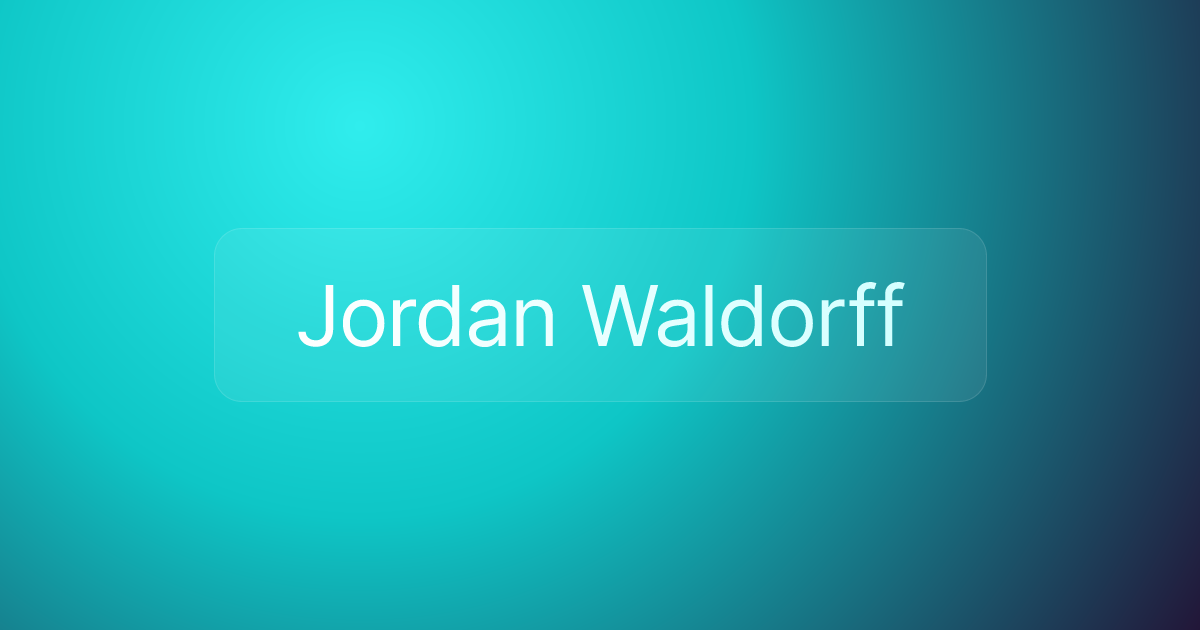 Jordan Waldorff