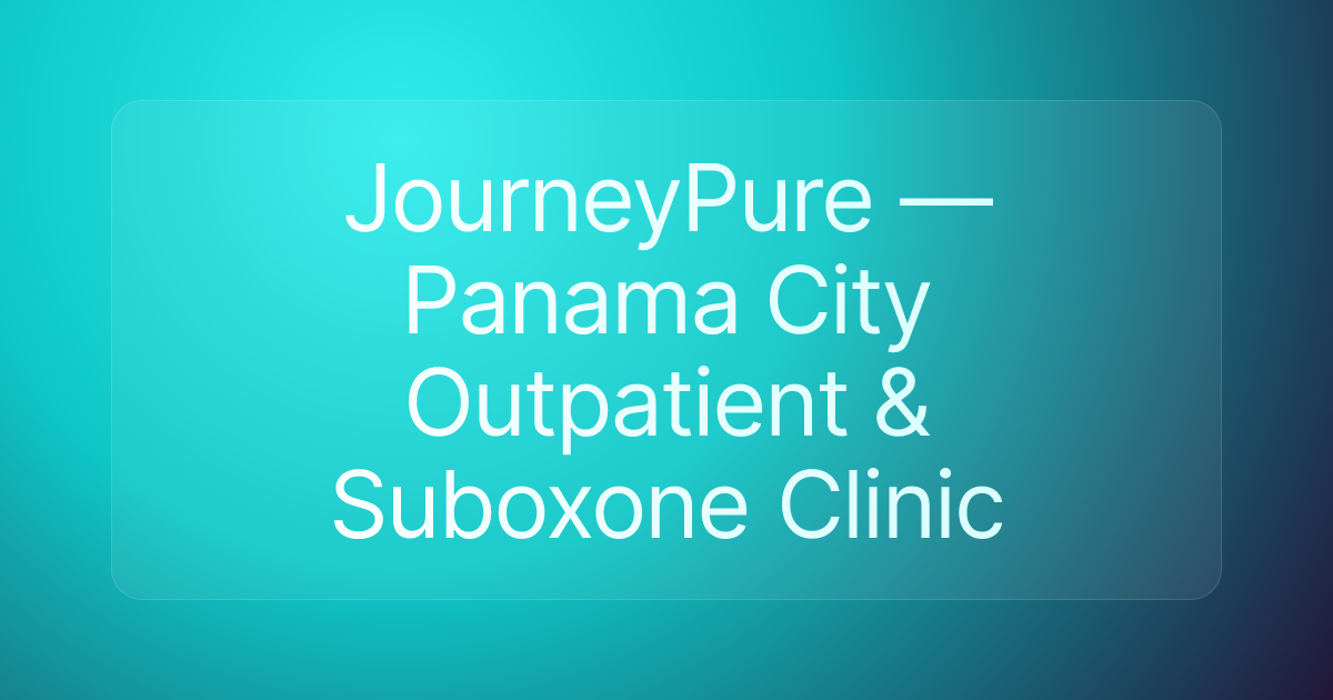 JourneyPure — Panama City Outpatient & Suboxone Clinic