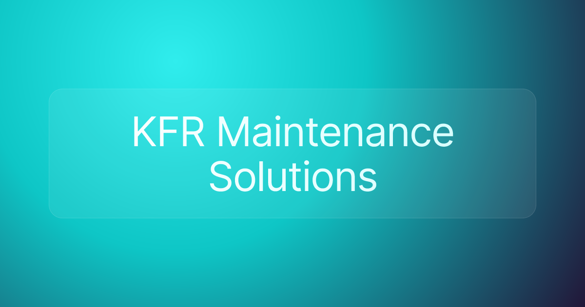 KFR Maintenance Solutions
