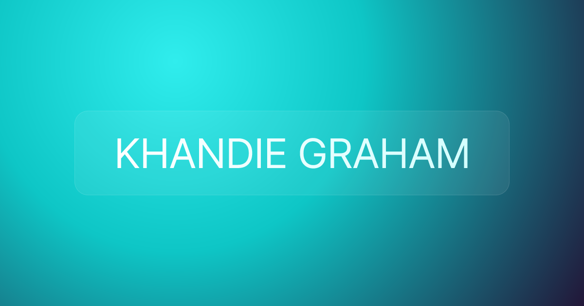 KHANDIE GRAHAM