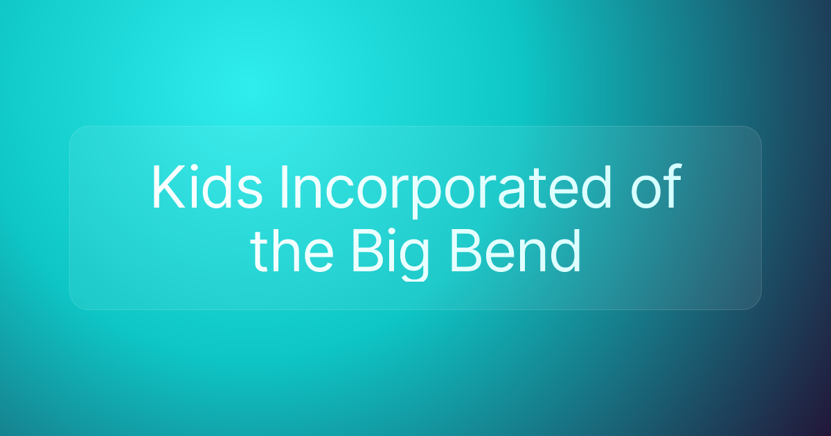 Kids Incorporated of the Big Bend