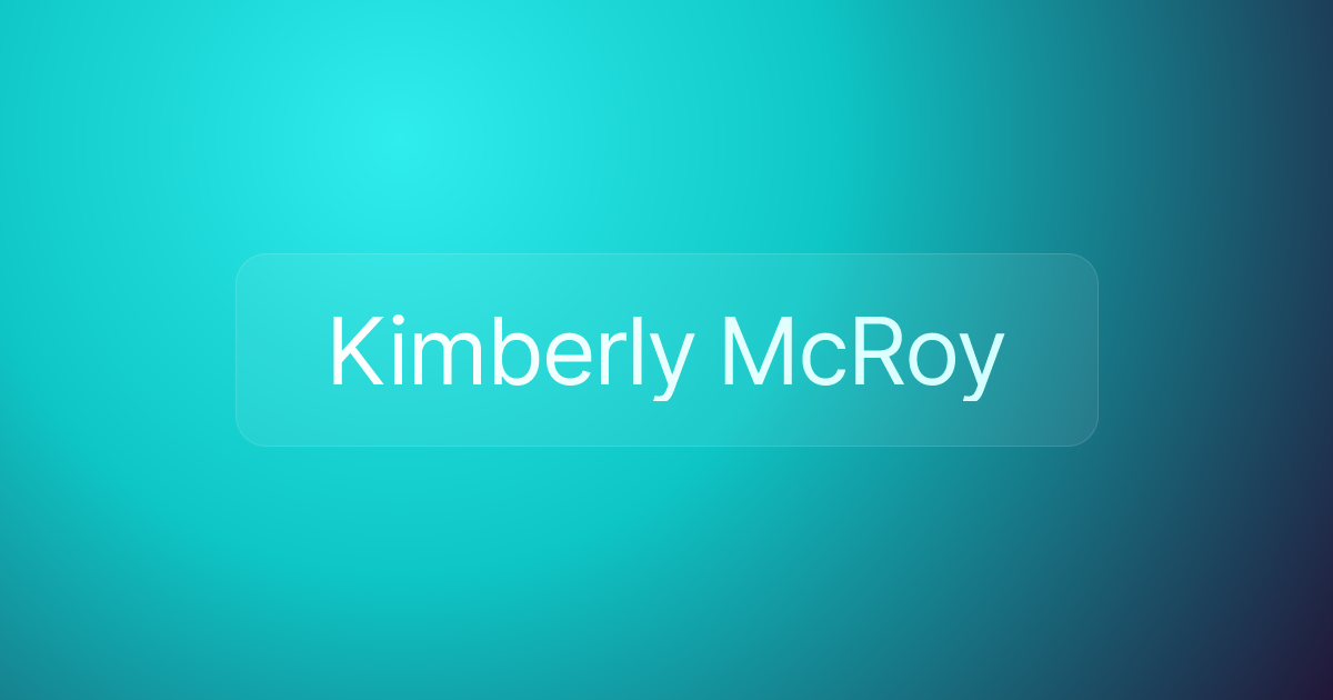Kimberly McRoy