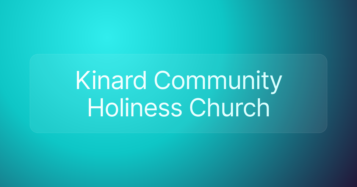 Kinard Community Holiness Church