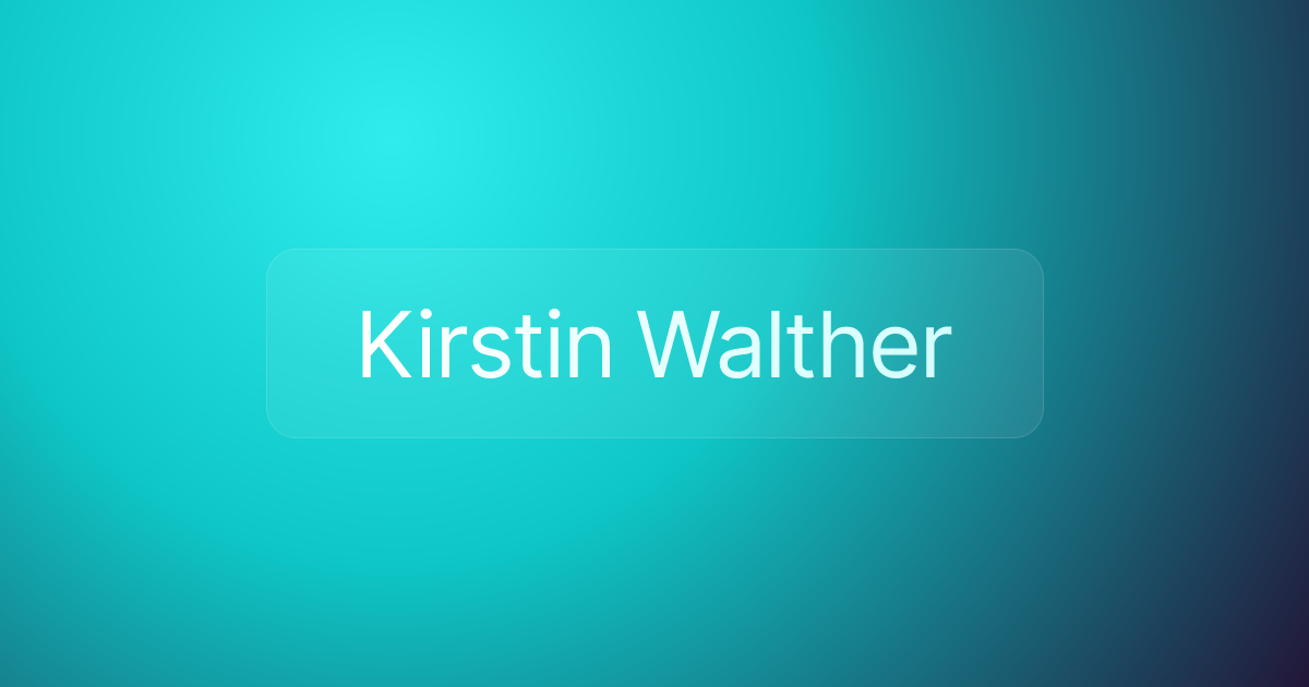 Kirstin Walther