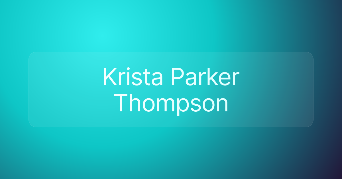 Krista Parker Thompson