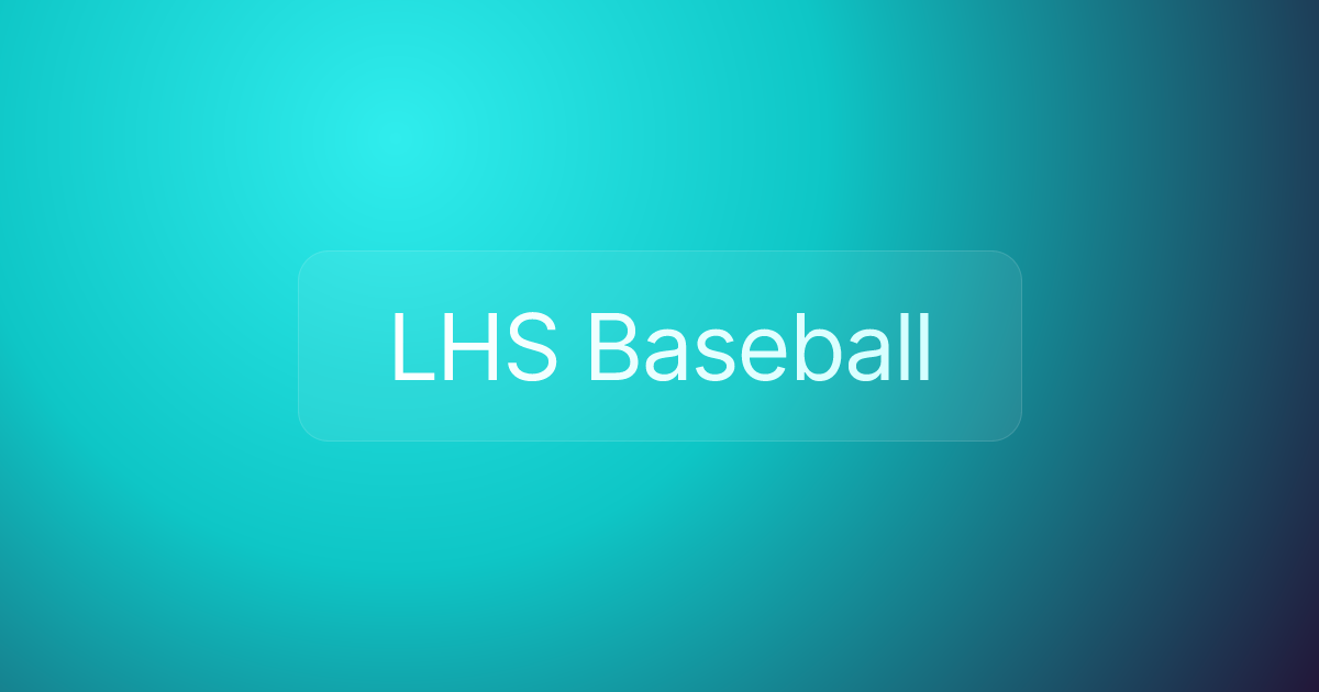 LHS Baseball