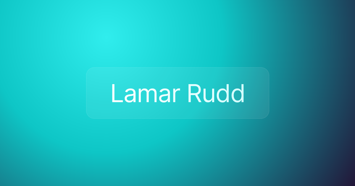 Lamar Rudd