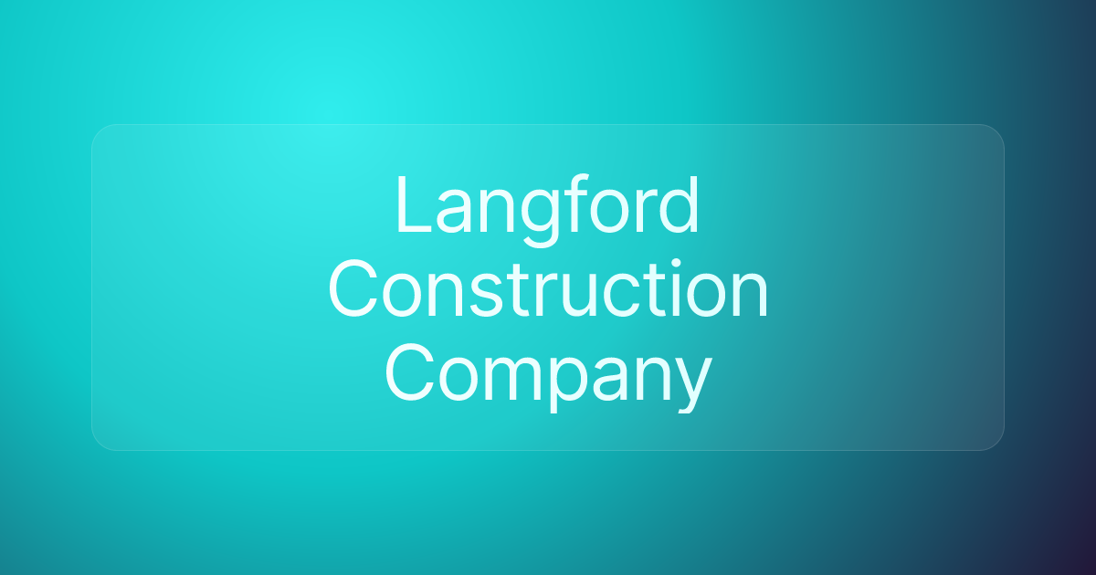 Langford Construction Company