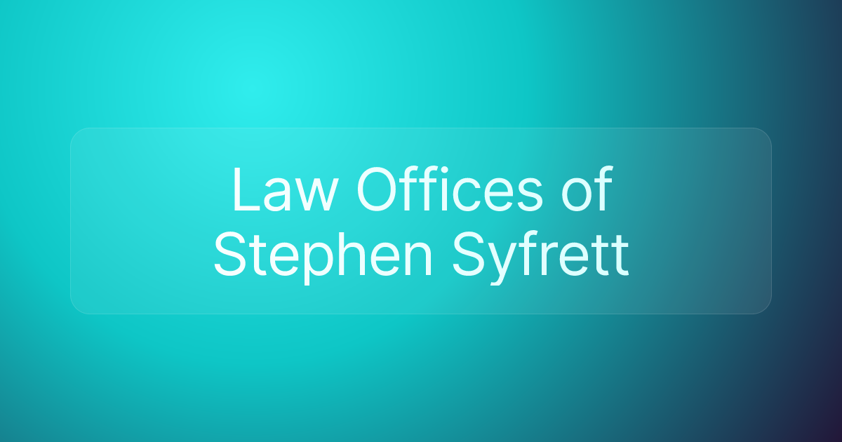 Law Offices of Stephen Syfrett