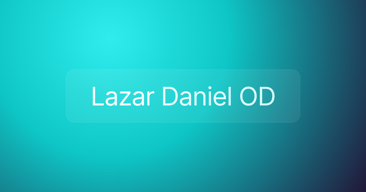 Lazar Daniel OD