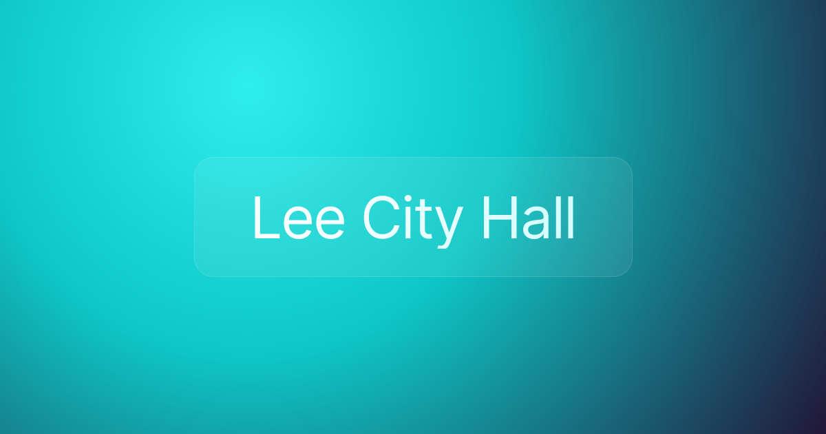 Lee City Hall