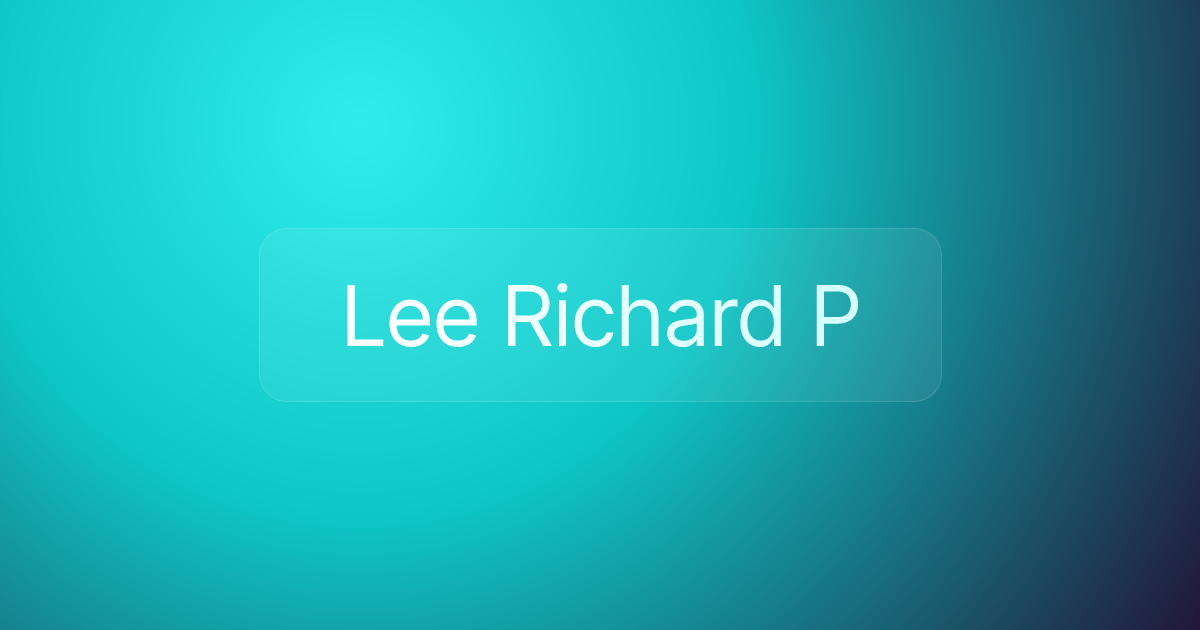 Lee Richard P