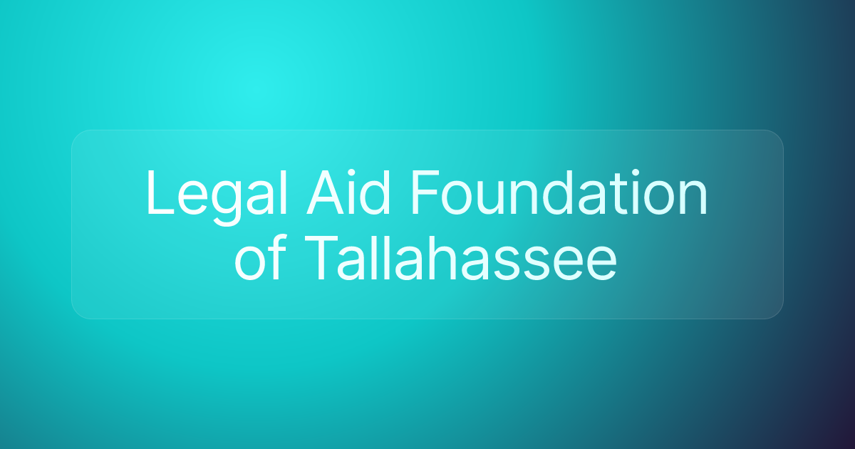 Legal Aid Foundation of Tallahassee