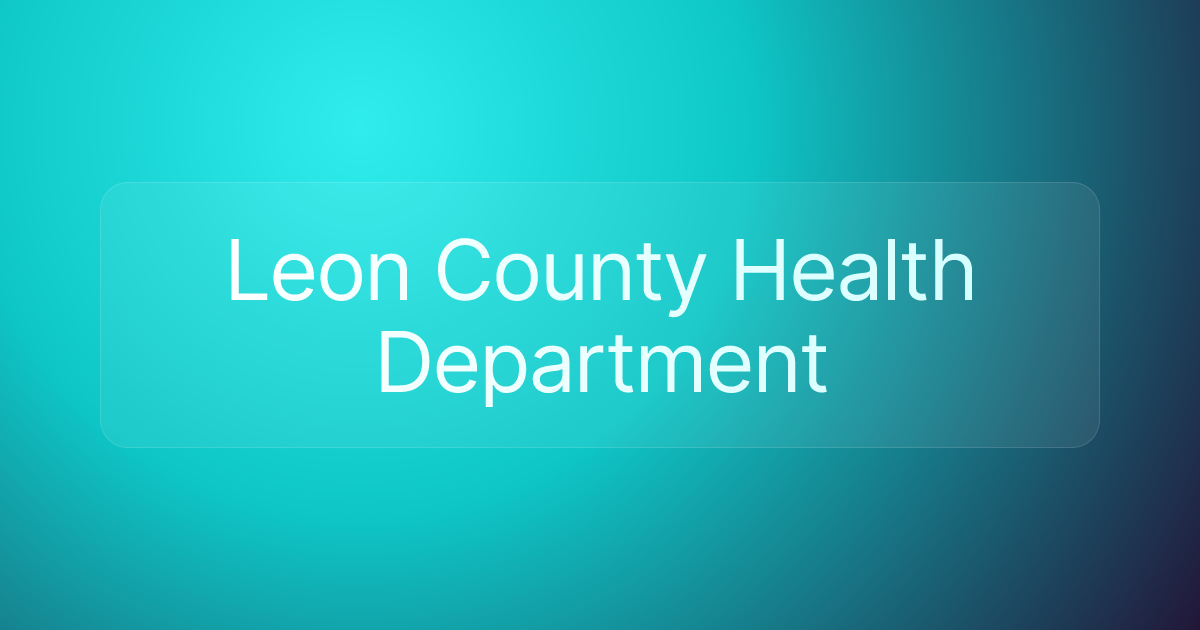Leon County Health Department