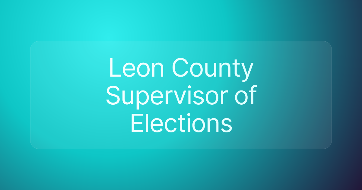 Leon County Supervisor of Elections