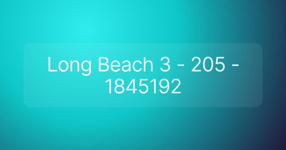 Long Beach 3 - 205 - 1845192