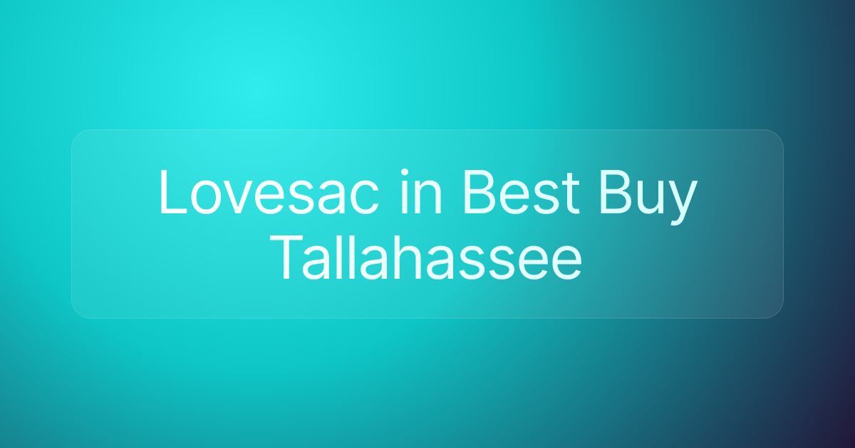 Lovesac in Best Buy Tallahassee