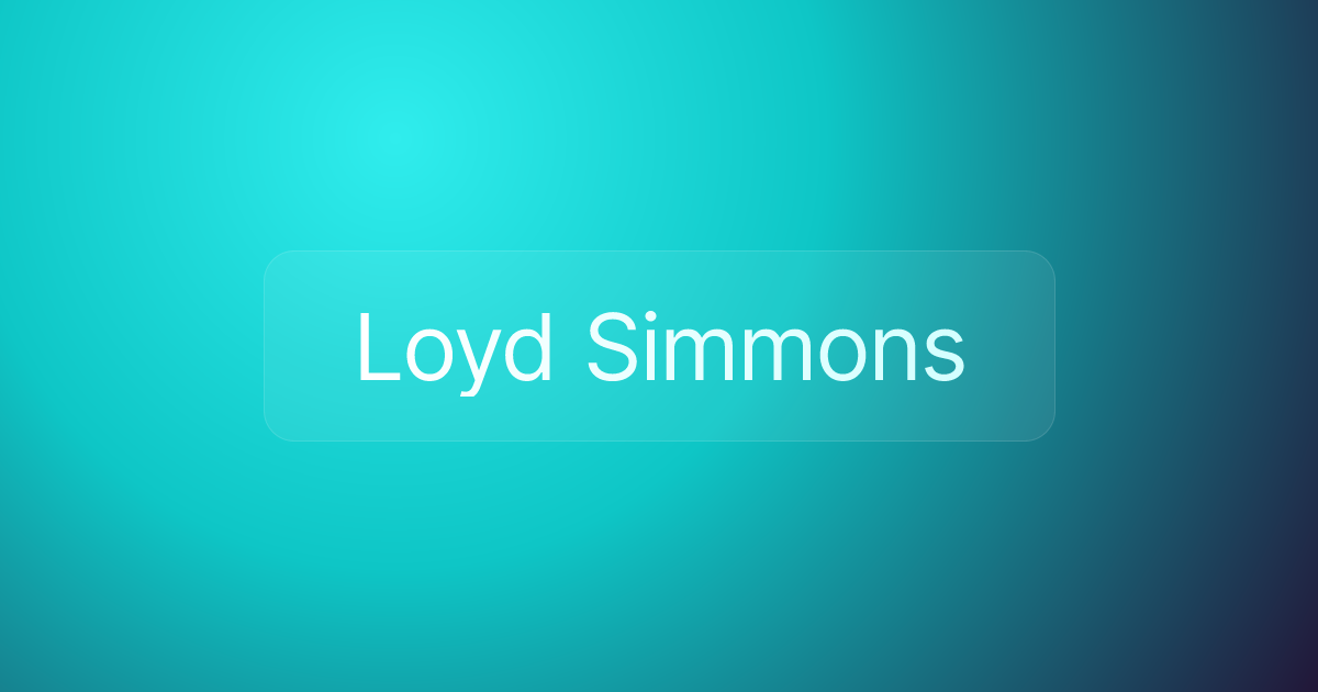 Loyd Simmons