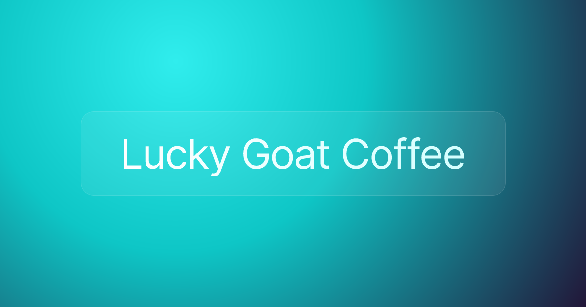 Lucky Goat Coffee