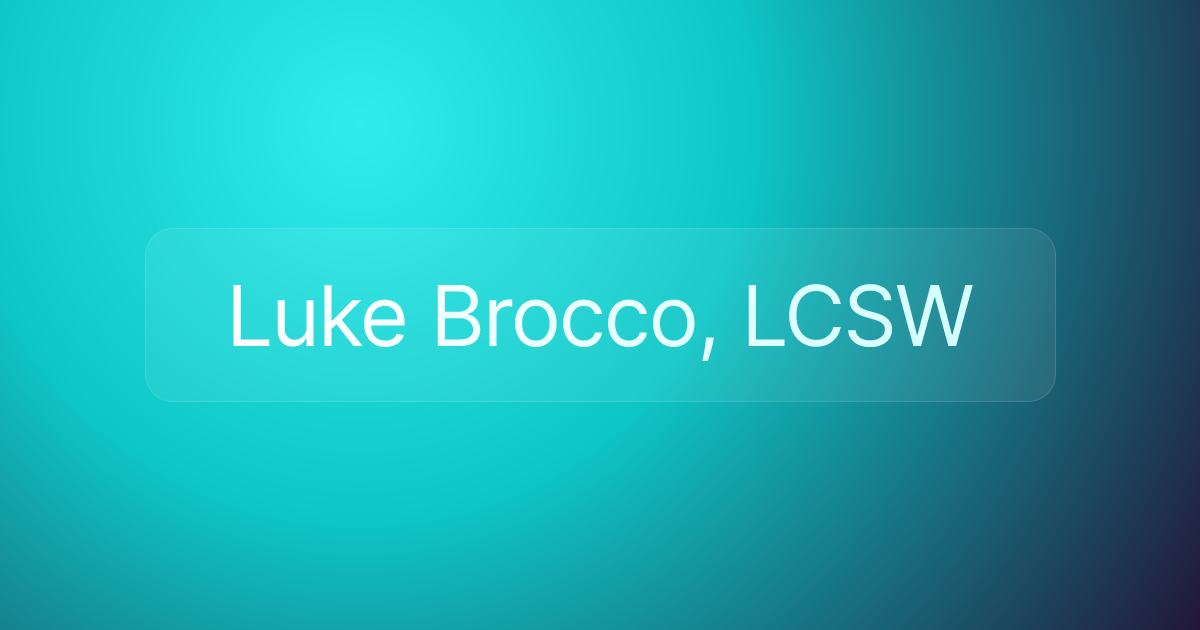 Luke Brocco, LCSW