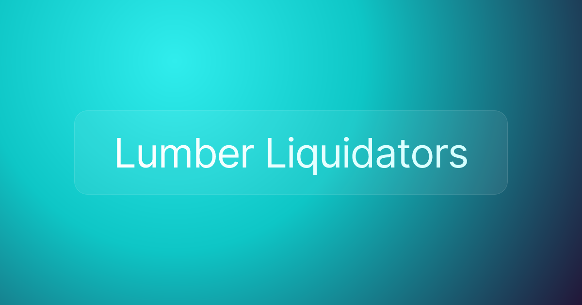Lumber Liquidators