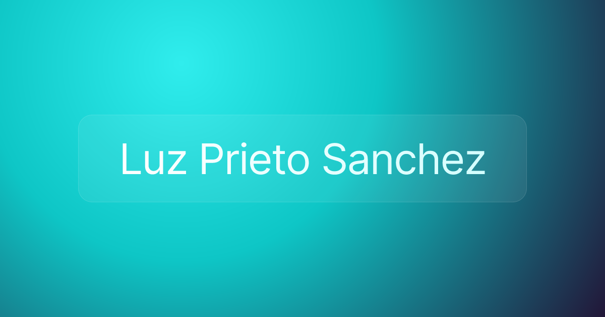 Luz Prieto Sanchez