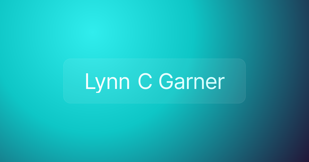 Lynn C Garner