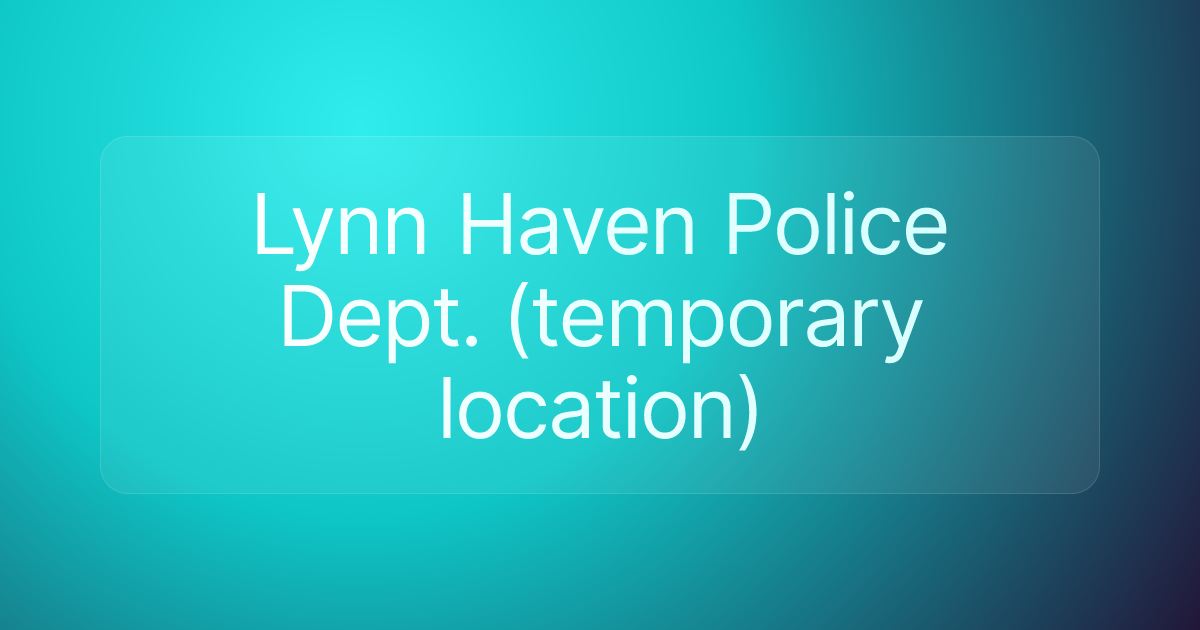 Lynn Haven Police Dept. (temporary location)