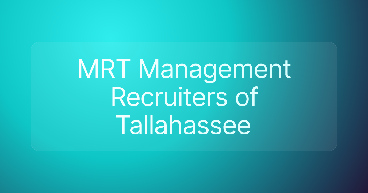 MRT Management Recruiters of Tallahassee