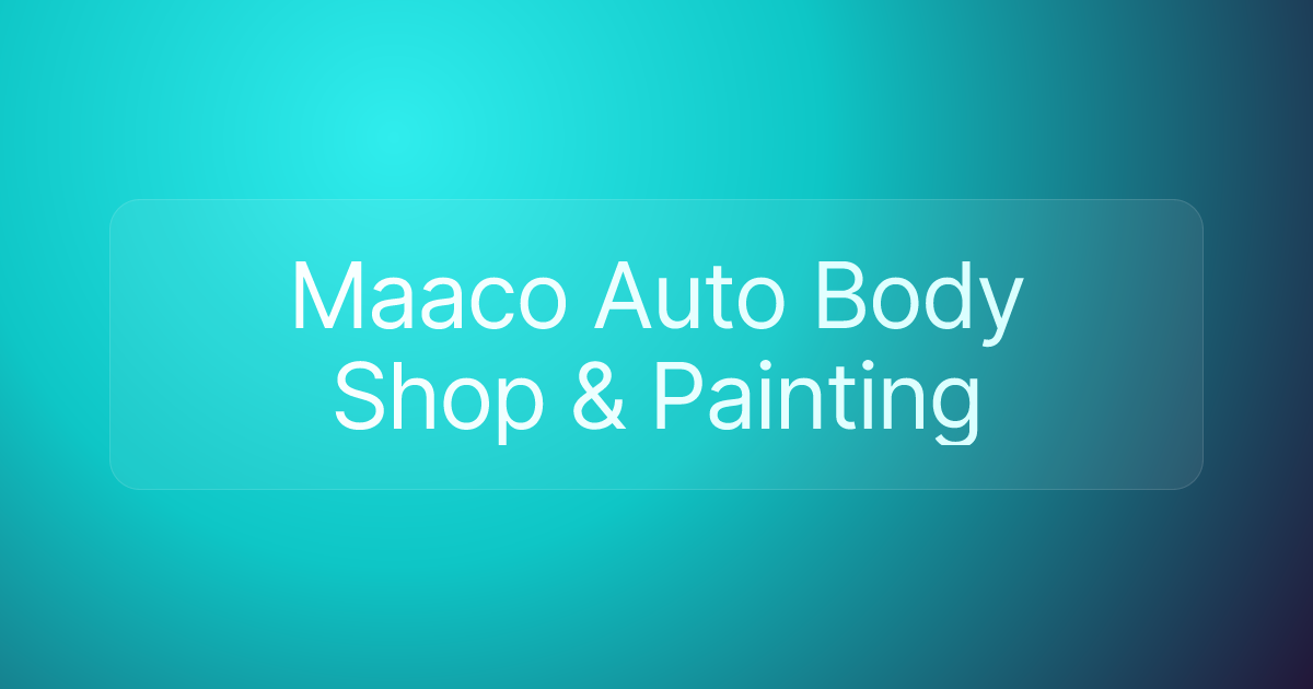 Maaco Auto Body Shop & Painting
