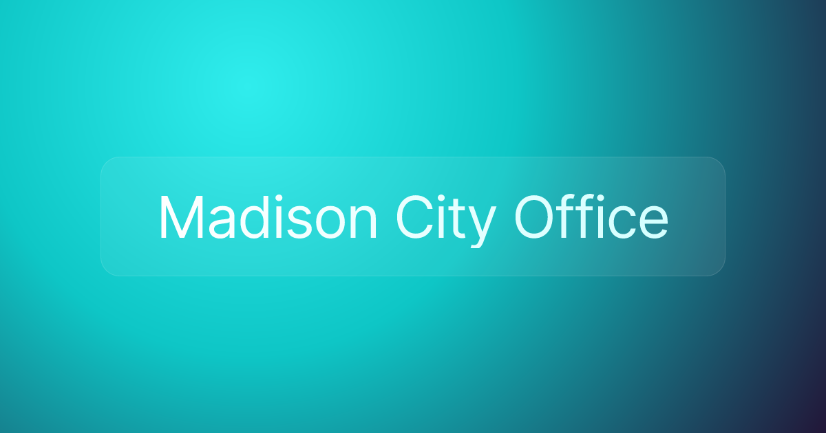 Madison City Office