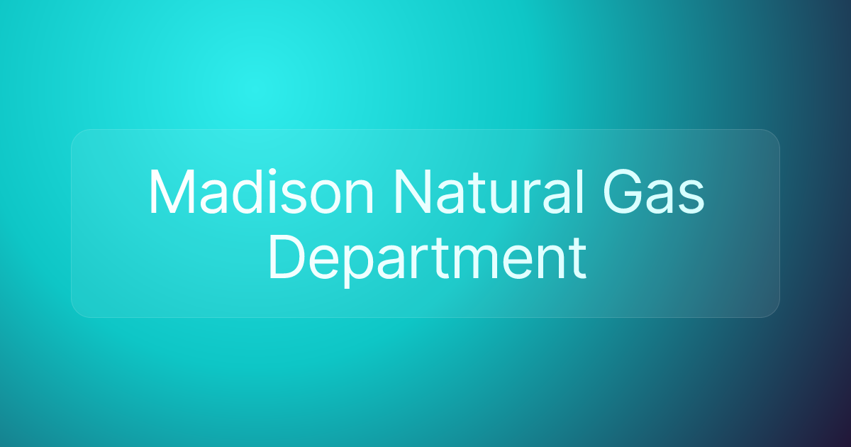Madison Natural Gas Department