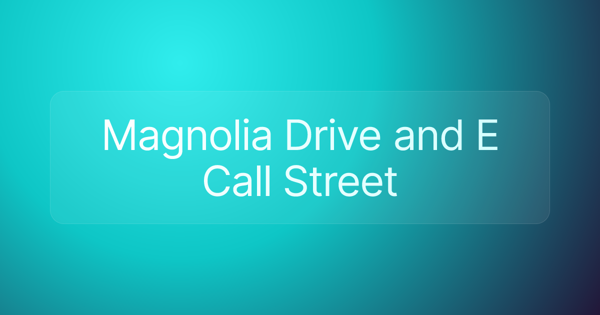 Magnolia Drive and E Call Street