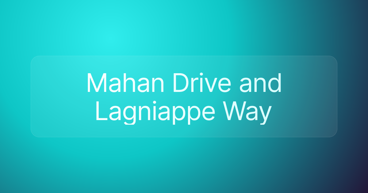 Mahan Drive and Lagniappe Way