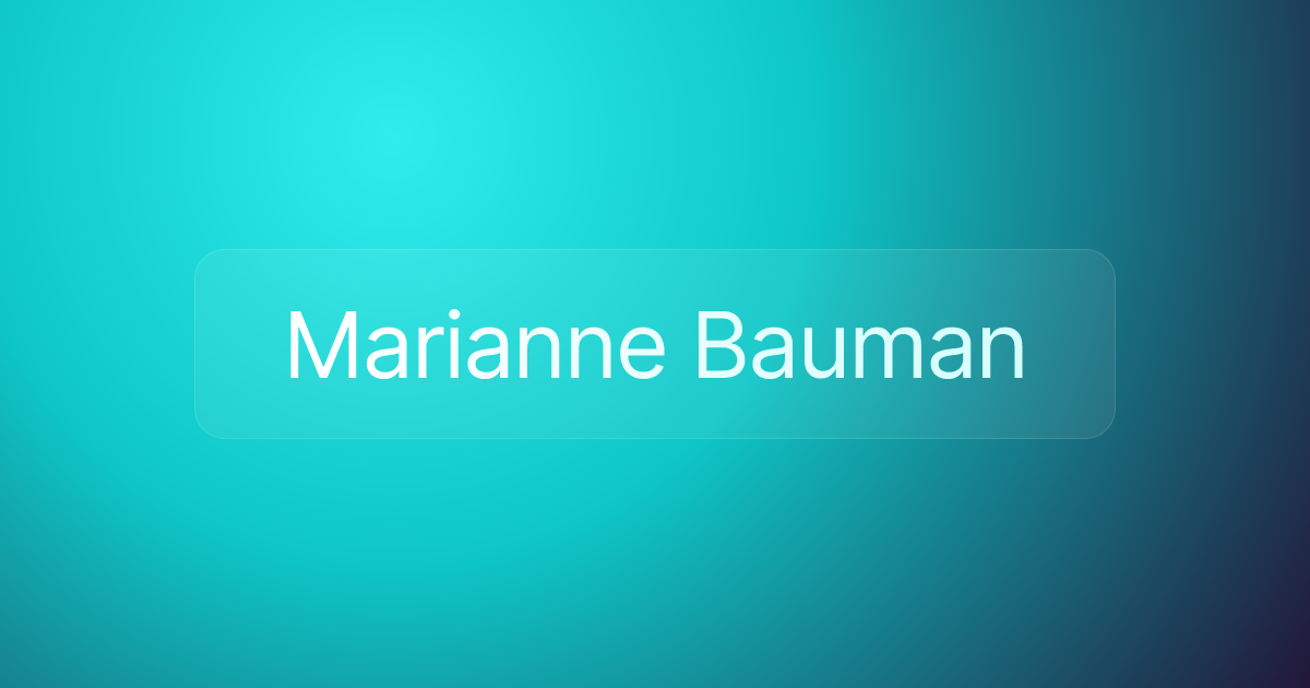 Marianne Bauman