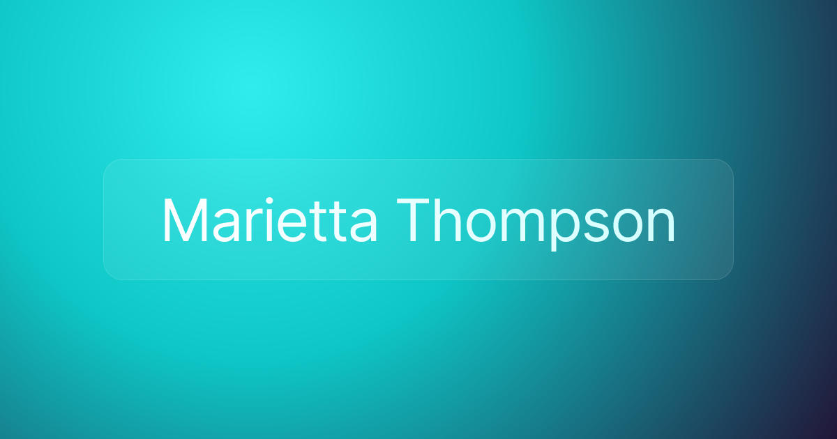 Marietta Thompson