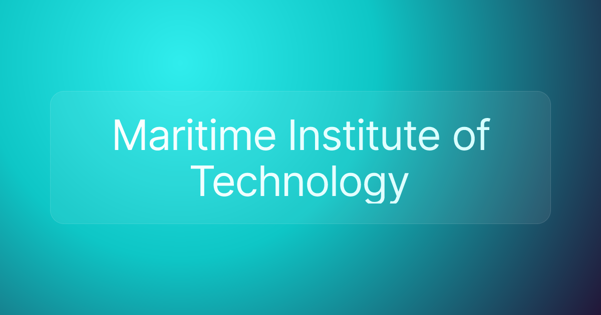 Maritime Institute of Technology