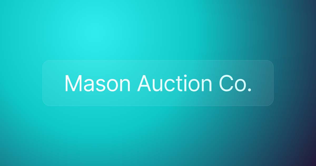 Mason Auction Co.