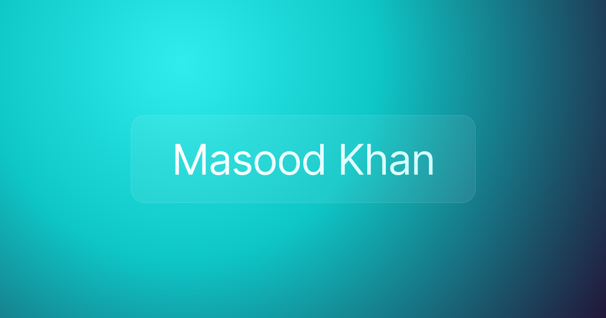 Masood Khan