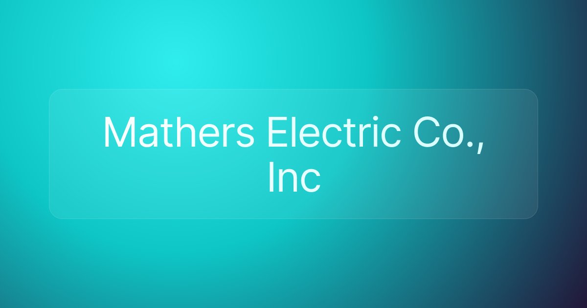 Mathers Electric Co., Inc