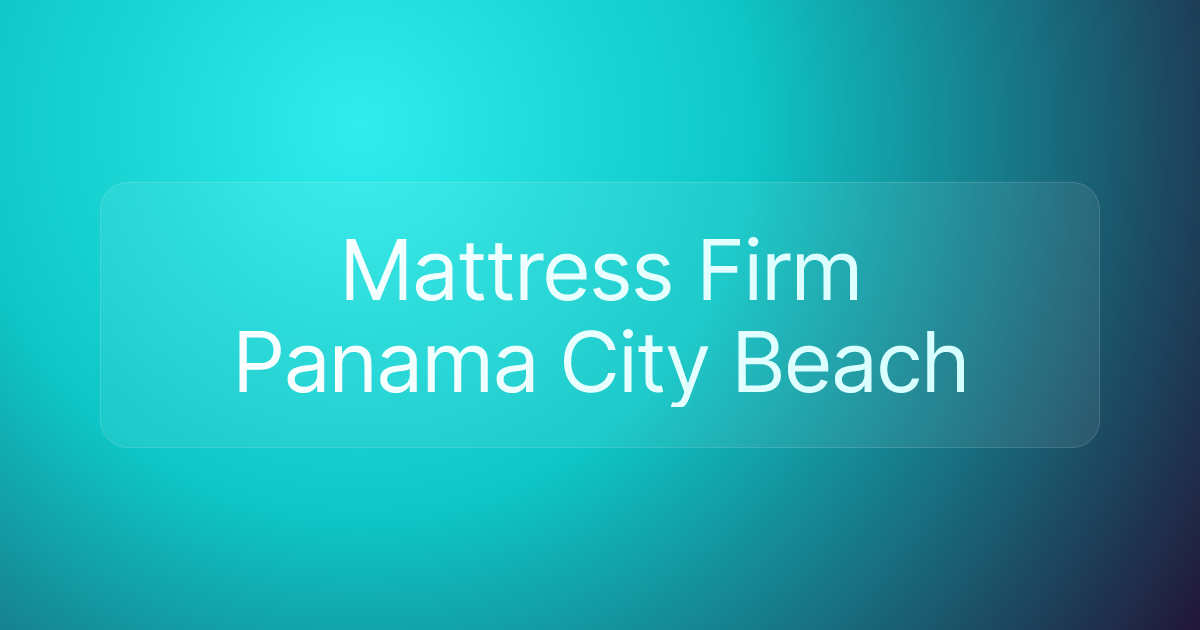 Mattress Firm Panama City Beach