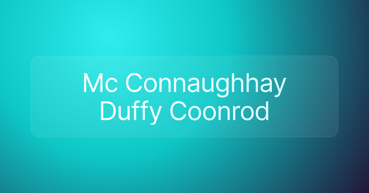 Mc Connaughhay Duffy Coonrod