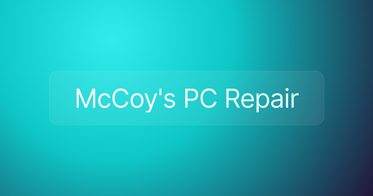 McCoy's PC Repair