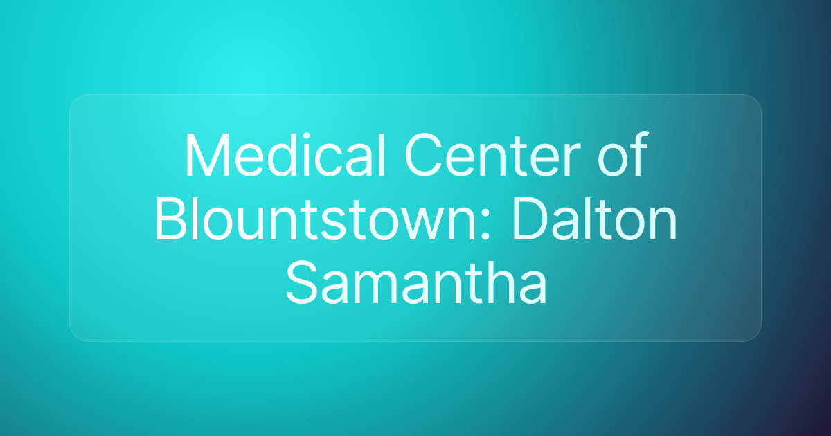 Medical Center of Blountstown: Dalton Samantha