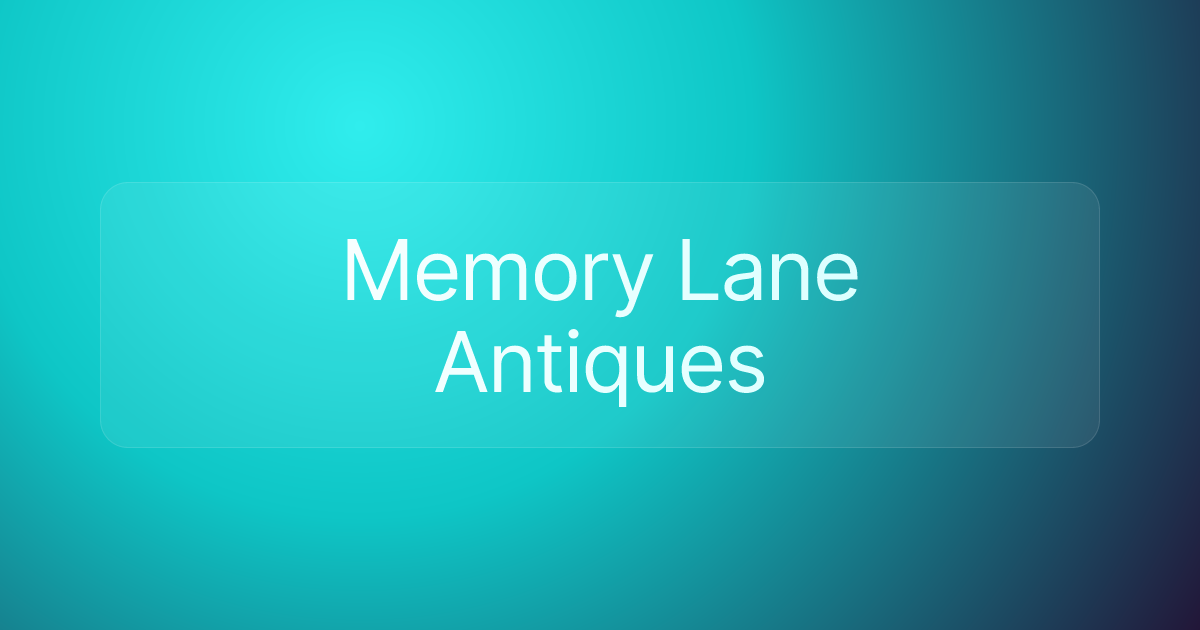 Memory Lane Antiques