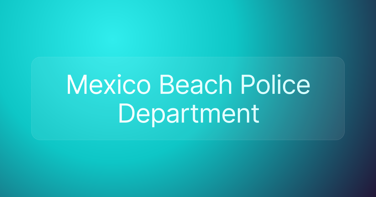 Mexico Beach Police Department